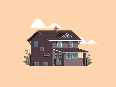 home flat home house stroke texture vector