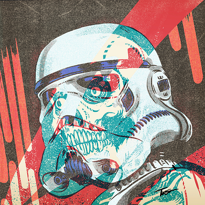 storm trooper drawing editorial illustration illustration procreate star wars stormtrooper
