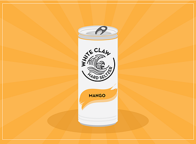 The best drink, the best day design drink flat illustration illustration mango vector white claw