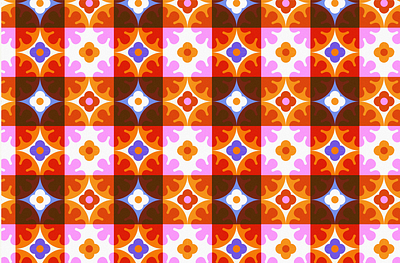 Flower Pattern 3 art color design flower flowers graphic illustration leah schmidt leahschm leahschmidt nature pattern vector