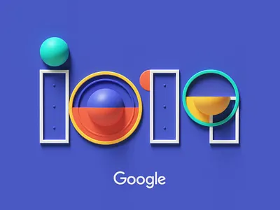 Google IO 2019 3d 3dart abstract c4d cgi cinema4d code colors design developer geometric google illustration logo logo design octane octanernder petertarka render style