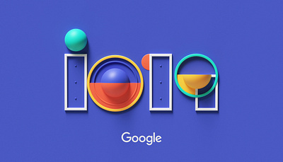 Google IO 2019 3d 3dart abstract c4d cgi cinema4d code colors design developer geometric google illustration logo logo design octane octanernder petertarka render style