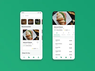 Food App Menu Concept app concept dailyui delivery delivery app food foodapp icons ios menu mobile mobile design sandwiches ui design ux