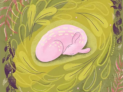 Baby Deer animals baby deer deer illustration handdrawn illustration nature texture