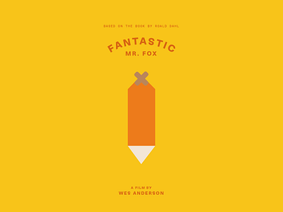 Fantastic Mr. Fox bandaid branding challenge design experiment fantastic fantasticmrfox fox icon identity minimal movie movies roalddahl tail type typography warmup weeklywarmup wesanderson