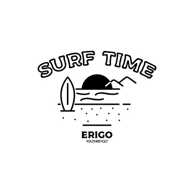 Surf Time clothing design design flatdesign icon illustration illustrator surfboard typography vector vector illustration vectorart