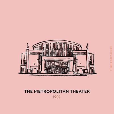 The Metropolitan Theater in Manila art deco art deco architecture art history book digital art illustraion manila metropolitan theater minimal sketch