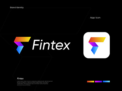 Fintex l modern logo a b c d e f g ih i j k l m abstract brand identity branding ecommerce graphic design letter logo logo agency logo desiger logo design logo mark logos mark n o p q r s t u v w x y z technology trend logo ui