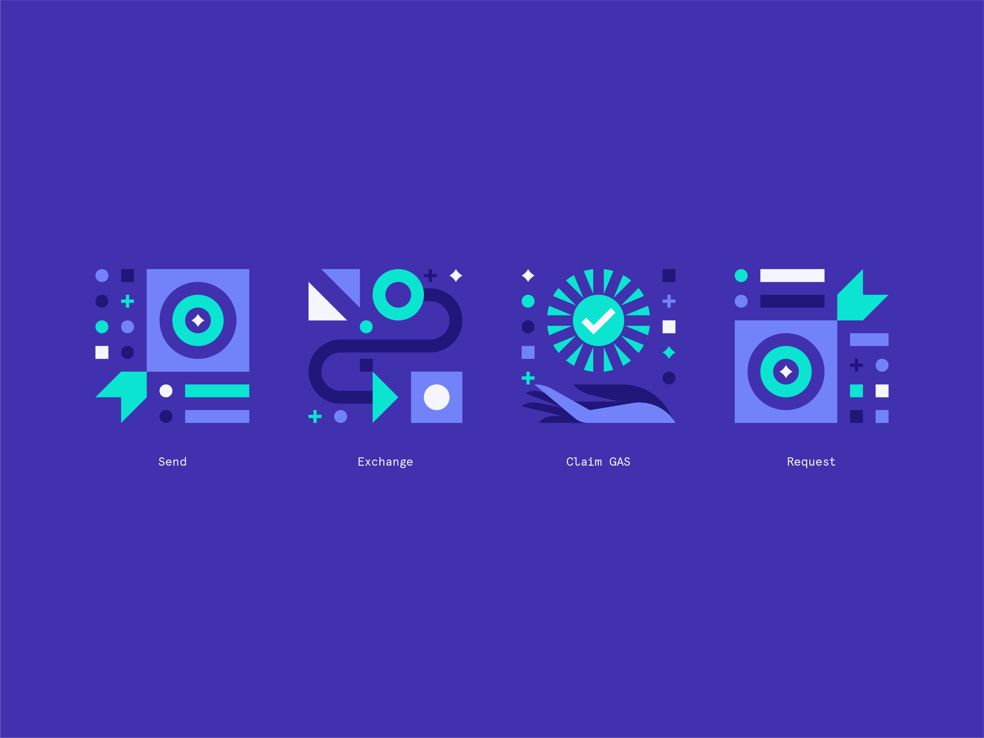 NEO crypto 02 analytics blockchain blue branding circle crypto crypto wallet cryptocurrency data digital geometric green hand icons illustration square technology ui ux website