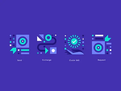 NEO crypto 02 analytics blockchain blue branding circle crypto crypto wallet cryptocurrency data digital geometric green hand icons illustration square technology ui ux website