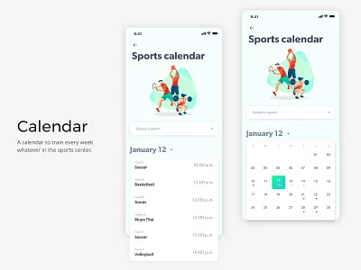 Calendar / DailyUI Challenge #38 adobe adobexd appdesign application calendar ui ui challenge uxdesign