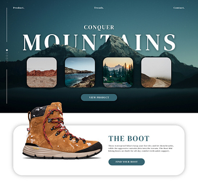 Treads branding design flat minimal photo photography typography ui ux web website