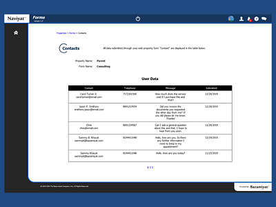Naviyat Forms - Web App View bazamiyat design designinspiration ui uiux user interface user interface design ux ux design uxdesign web design webapp webapp design webapplication webdesign