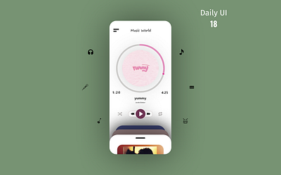 Music app app design illiustration music app music player player ui ux