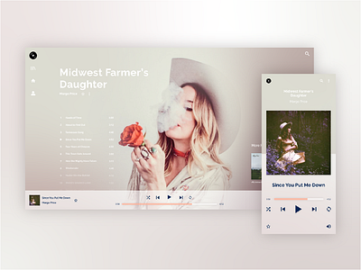 Music Player app daily 100 challenge dailyui design illustration illustrator music player musicplayer ui ux web design webdesign