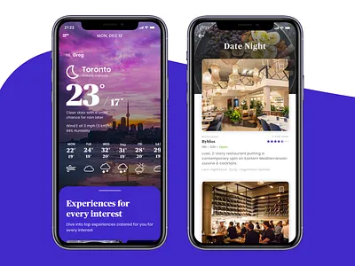 Weather Plans animation app cities forecast location mobile principle principle app principleapp sketch toronto travel typography ui weather weather app