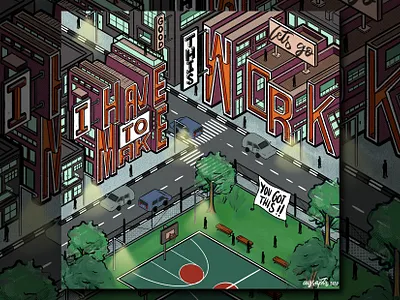 "Make this Work" Hand Lettering digital art digital lettering goodtype hand lettering illustration illustrator art isometric isometric art isometric design isometric illustration lettering typography