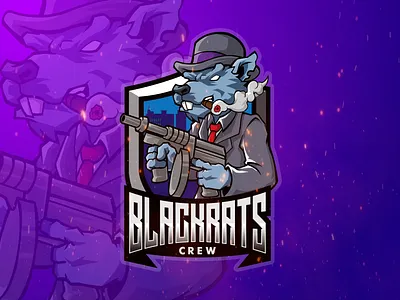blackrats esport logo design esport esport logo logo design mascot logo mouse mouse logo rat rat logo
