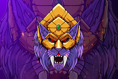 sabertooth illustration design esport esport logo head logo illustration logo logo design mascot logo sabertooth tiger