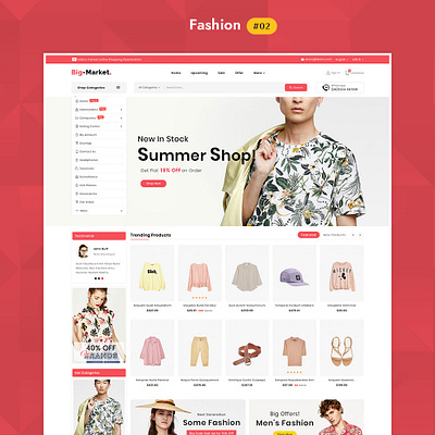 Big Market Fashion - eCommerce Multi-purpose Website Design responsive templatetrip