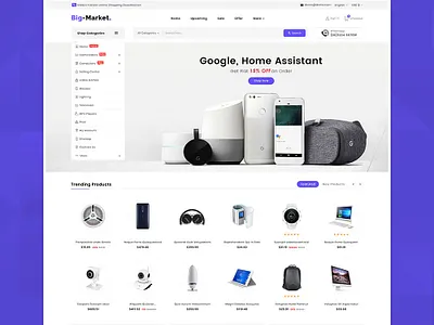 Big Market Electronics - eCommerce Multi-purpose Website Design bigmarket responsive templatetrip