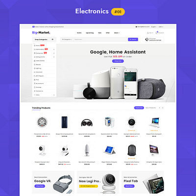 Big Market Electronics - eCommerce Multi-purpose Website Design bigmarket responsive templatetrip