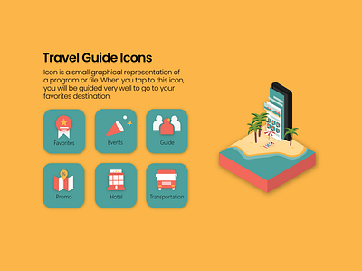 Travel Guide Icons apps icon isometric mobile travel ui ux