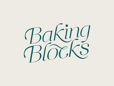 Baking Blocks Wordmark branding identity branding lettering logo logotype wordmark