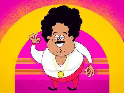 Tim Maia cartoon character illustration vector