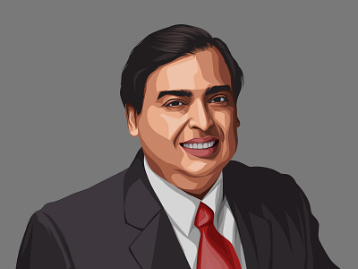 Mukesh Ambani Vector Illustration business man design face first shot illustration indian mukesh ambani photo to vector vector vectorart vectorise