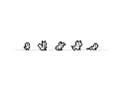 Pixels animal animals art bird cute dog game illustration lizard minimal pixel pixelart rabbit simple squirrel video game