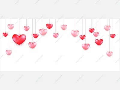Hanging heart 14 anniversary banner coupon day february flyer hanging happy heart hearts isolated love magicallandart pink red ribon romantic valentine wedding