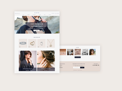 Jewelry Landing Page branding clean color pallet sharpen challenge ui challenge website