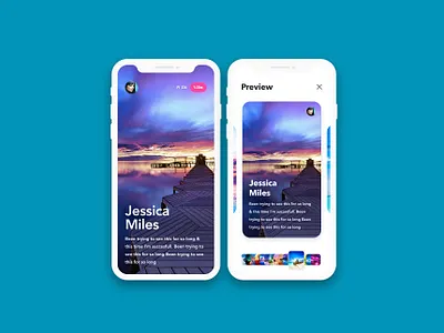 02 Home screen app bright carousel flat flatdesign gallery ios iphone photo sharing swipe