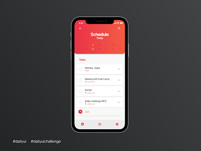 Daily UI #071 - Schedule 071 aveiro calendar daily ui 071 dailyui dailyui 071 dailyui071 dailyuichallenge elvas freelancer graphic designer layout minimalism minimalist mobile ui schedule schedule app task ui designer ui ux