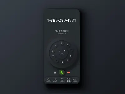 Creative dial Dark Version 2020 best call circlular dial creative dark ui design trend 2020 designs dial iphone iphonex mobile neumorphic neumorphism number skeumorphism ui ux