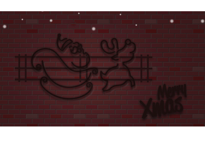 Christmas Lights animation christmas flat glow happy illustration minimal neon neon sign santa vector