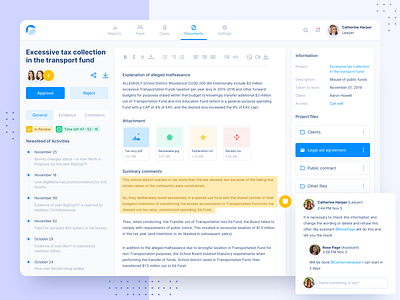 Legal Services Platform documents editor files legaltech product design reports