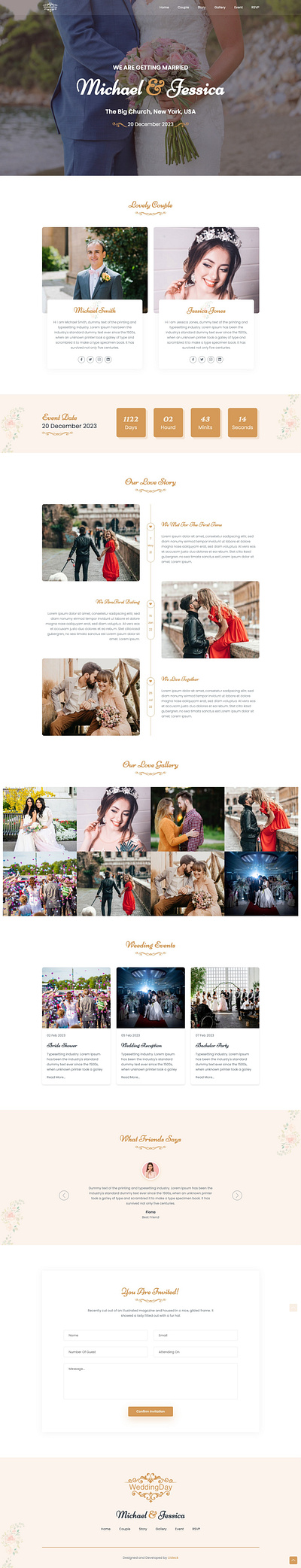 Free Wedding HTML Website Template - Wedding Day bootstrap bootstrap 4 engagement event free freebie html html5 landing page template theme wedding