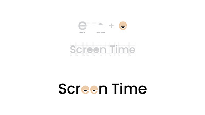 Screen Time apps eyeball eyeicon eyes illustration logo minimal mobile mobile screen mobile ui screen strain time typography ui ux vector
