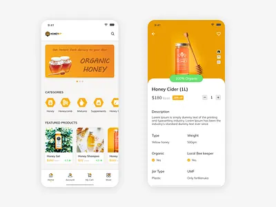 Home Screen and Product Details screen for E-Commerce App 2020 app design e commerce e commerce app e commerce design e commerce shop e shop flat gradient ui