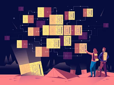 Space adventures adobe illustrator blue color bright color combinations character design characterdesign design exploration flat illustration minimal clean design space illustration user interface ui vector illustration vectorart