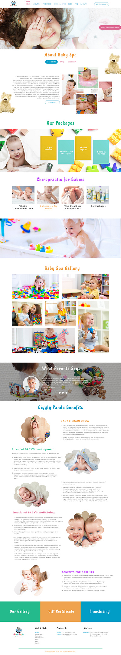 Baby Care Spa Website