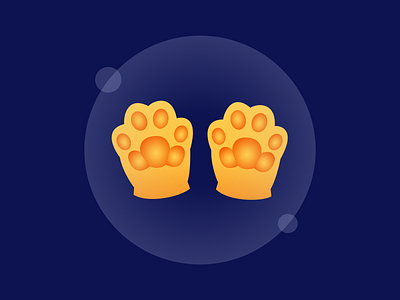 Illustration Empty_paws 2d blue blue background design figma gradient gradient design illustraion illustration design paws yellow