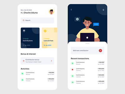 Contribute & Take Loan blue daily 100 challenge dailyui design finance fintech green illustration loan men tech tech company user experience userinterface ux yellow