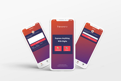 TOKINFO agency app design apple application apps appstore data design message multipurpose sms token ui ux web