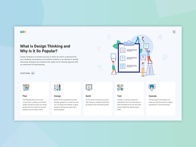 Design Thinking adobe illustrator adobe xd banner branding character designer designs designthinking desktop home page icons illustraion landing page logo minimalism process ui ux webdesign website