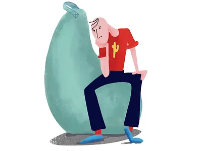 Missing smthing character characterdesign digitaldrawing flat illustrator procreate