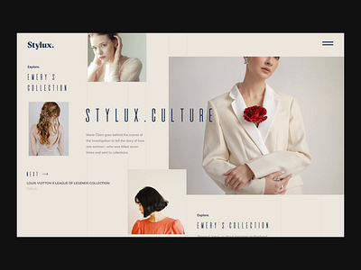 Stylux:. Fashion Layout Explore Animation animation fashion minimal motion parallax ui webdesign