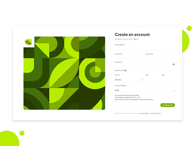 Create account UI dailyui illustration login page sign up ui ux design